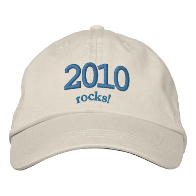 2010 rocks! embroidered hats by aslentz