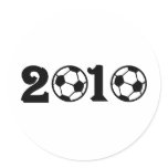 2010 Soccer Football World Cup Round Stickers
