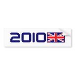 2010  UK FLAG BUMPER STICKER