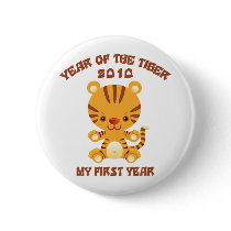 2010 Year of The Tiger Baby Pinback Button