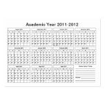 2011 - 2012 Academic Year Calendar (Class) -Chubby Business Card Template