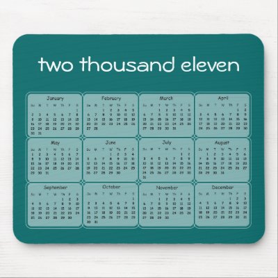 2011 Basic Calendar Mousepad