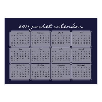 2011 Beach Vacation Pocket Calendars by StriveDesigns