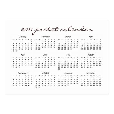 2011 Berry Delight Pocket Calendars by StriveDesigns