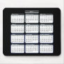 2011 Black Calendar Mousepad