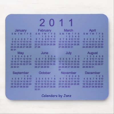 2011 Calendar Mousepad