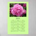 2011 Calendar Poster - pink rose