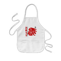 2011 Chinese Paper Cut Year of The Rabbit Aprons