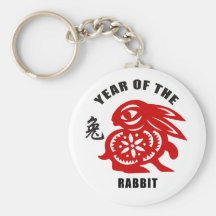 2011 Chinese Paper Cut Year of The Rabbit Key Chains