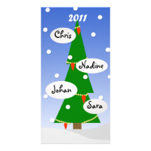 2011 christmas tree custom photo card
