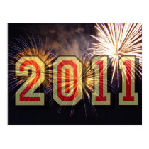 2011 fireworks New Year's Day Party gift postcards