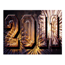 2011 fireworks new years eve party gift idea postcards