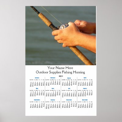 2011 Fishing Rod Wall Calendar Print by RedneckHillbillies