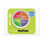 2011 Food Pyramid Choose My Plate postcard