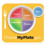 2011 Food Pyramid Choose My Plate sticker