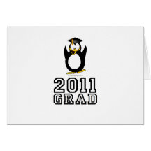 2011 Grad Penguin Greeting Cards