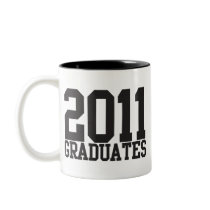 2011 graduates in funky block font! mug