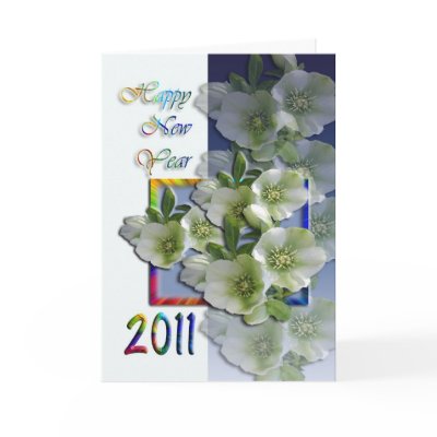 2011 Happy New Year Card - Hellebores by MarionsCards