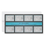 2011 Memories New Year Collage Aqua Blue Black photo cards