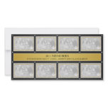 2011 Memories New Year Collage Gold Black Photo Greeting Card
