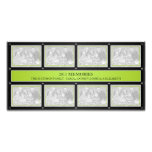 2011 Memories New Year Collage Lime Green Black Photo Card Template