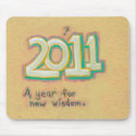 2011 New Year Wisdom insight growth fun owl art mousepads