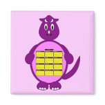 2011 Purple Dinosaur Calendar Magnet
