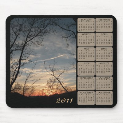 2011 Sunset Calendar Mousepad by StriveDesigns