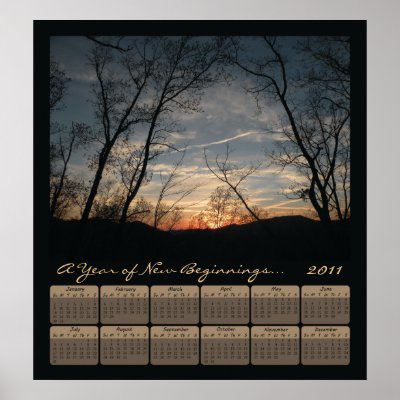 2011 Sunset Calendar Poster starting at $10.55 by StriveDesigns