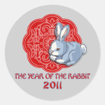 2011 The Year of the Rabbit Gifts Round Stickers