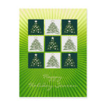 2011 - Unique Christmas trees pattern - Postcard