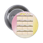 2011 Year at a Glance Calendar Pinback Button