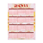 2011 Year at a Glance Calendar