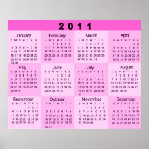2011 Year at a glance Poster Print
