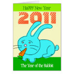 2011 Year Of Rabbit Card Rabbit Eat Carrot