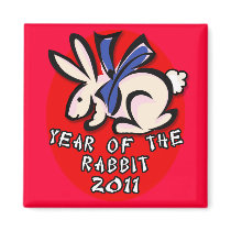 2011 Year of the Rabbit Apparel and Gifts Fridge Magnet