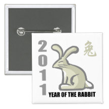 2011 Year of The Rabbit Button
