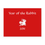 2011 Year of the Rabbit Chinese Papercut Postcard