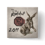 2011: Year of the Rabbit Square Button
