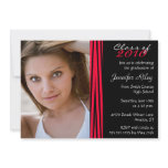 2011 Zebra print stylish graduation party invite invitations