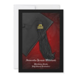 2012 Black and Red Tassel Charm 5x7 Graduation Announcements