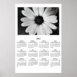 2012 Black/White African Daisy Year Wall Calendar posters