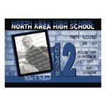 2012 Brickwork Graffiti / Blue Personalized Invite