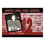 2012 Brickwork Graffiti Red Personalized Invitations