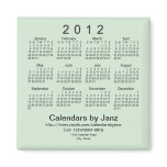 2012 Calendar Business Card Template magnets