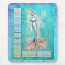 2012 Calendar Mermaid Mousepad