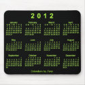 2012 Calendar mousepads