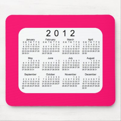 2012 Calendar Mousepads