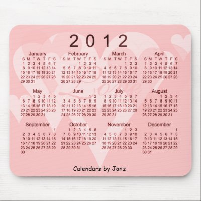 2012 Calendar Mousepads