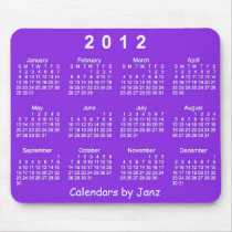 2012 Calendar Mouse Pad